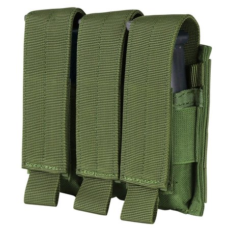 CONDOR OUTDOOR PRODUCTS TRIPLE PISTOL MAG POUCH, OLIVE DRAB MA52-001